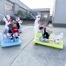 新款广场游乐跑车儿童玩具碰碰车发光亲子双人电动公园扫码遥控车