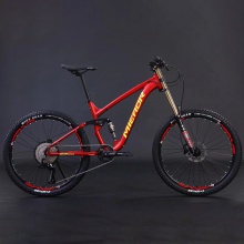 厂家现货直供速降山地车合金质感软尾油刹减震山地自行车颜色多样