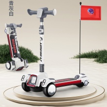 儿童滑板车折叠米高车2-13岁大款单脚滑行车灯光三轮脚踏滑板童车