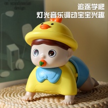 儿童抬头训练婴儿玩具音乐引导宝宝成长爬行卡通摆件电动爬行玩具
