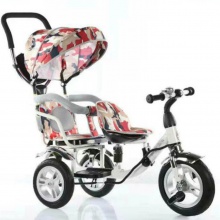 新款儿童三轮车脚踏车小孩单车厂家直供儿童双人三轮车