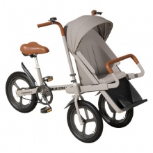 儿童三轮车亲子脚踏自行车户外骑行代步接送宝宝遛娃带娃神器前座