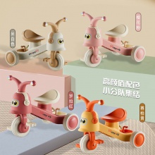儿童三轮车可推可骑小孩脚踏车宝宝童车1-6岁带音乐滑行车玩具车