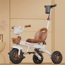 儿童三轮车脚踏车多种功能折叠婴幼儿可坐可躺溜娃音乐手推车自行车