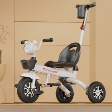 儿童三轮车脚踏车多种功能折叠婴幼儿可坐可躺溜娃音乐手推车自行车