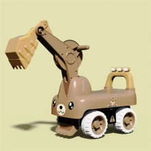 新款儿童挖掘机滑动工程车四轮挖掘机儿童乘坐汽车玩具婴儿儿童摇摆车