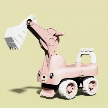 新款儿童挖掘机滑动工程车四轮挖掘机儿童乘坐汽车玩具婴儿摇摆车