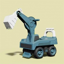 新款儿童挖掘机滑动工程车四轮挖掘机儿童乘坐汽车玩具婴儿摇摆车