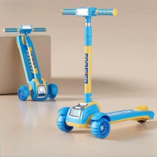 儿童燃料踏板车儿童踏板车不锈钢踏板车儿童3-15岁太阳能款