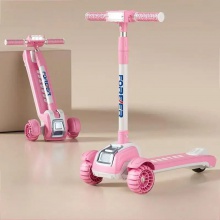 儿童燃料踏板车儿童踏板车不锈钢踏板车儿童3-15岁太阳能款