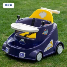 儿童电动车带遥控遛娃宝宝充电玩具车手推学步车餐椅代步车可坐人
