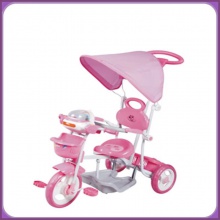 婴儿手推车三轮车儿童带篷手推车三轮自行车卡通三轮车