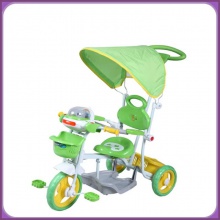 婴儿手推车三轮车儿童带篷手推车三轮自行车卡通三轮车