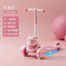 儿童滑板车1到3到6-12岁女孩新款宝宝可坐骑三合一溜溜滑滑车