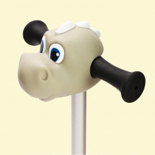 灰色恐龙头卡通配饰儿童滑板车通用配饰柔软会叫滑板车配件