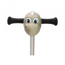 灰色恐龙头卡通配饰儿童滑板车通用配饰柔软会叫滑板车配件