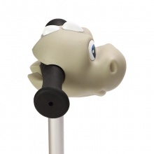 灰色恐龙头卡通配饰儿童滑板车通用配饰柔软会叫滑板车配件