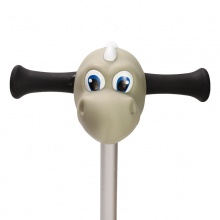 灰色恐龙头卡通配饰儿童滑板车通用配饰柔软会叫滑板车配件