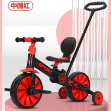 儿童三轮车脚踏车多种功能手推车宝宝平衡车滑行车三合一溜娃发厂家