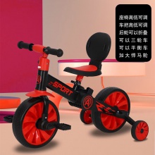 儿童三轮车脚踏车多种功能手推车宝宝平衡车滑行车三合一溜娃发厂家