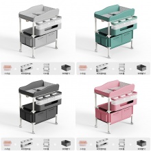 尿布台婴儿护理台便携式多种功能可折叠可洗浴宝宝床上换尿布抚触台