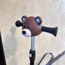 棕色小熊可爱造型儿童滑板车防撞卡通头装饰柔软BC酷奇滑板车通用