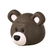 棕色小熊可爱造型儿童滑板车防撞卡通头装饰柔软BC酷奇滑板车通用