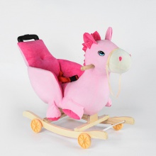 儿童木马溜溜车宝宝安抚摇椅周岁礼物卡通毛绒动物摇马摇摆木制车