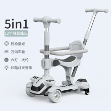 新款儿童滑板车1一6周岁礼物五合一宝宝可坐可推学步小孩滑板