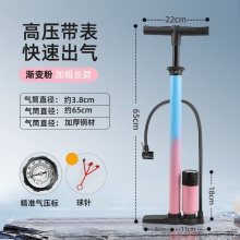 新款高压打气筒自行车电动车摩托车手动便携式充气泵球类充气家用