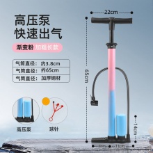 新款高压打气筒自行车电动车摩托车手动便携式充气泵球类充气家用