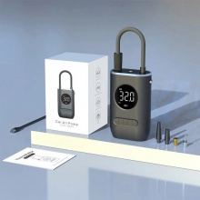 新款车载便携充气泵迷你自行电动轮胎手持无线充电汽车打气泵