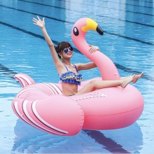 190CM黄嘴火烈鸟坐骑细脖子火烈鸟坐骑浮床浮排粉天鹅泳圈漂浮垫