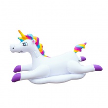 独角兽坐骑 PVC充气 彩马浮排浮床成人儿童充气水上游泳坐骑