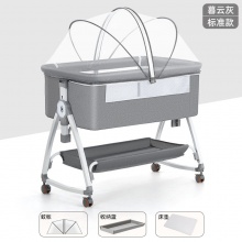 婴儿床新生儿床拼接大床宝宝摇床bb儿童床摇篮床多种功能移动可折叠