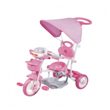 良好的婴儿手推车三轮车婴儿带篷手推车三轮推车头灯三轮车