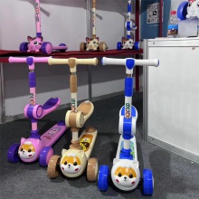 新设计婴儿滑板车3合1折叠滑板车儿童滑板车卡通滑板车