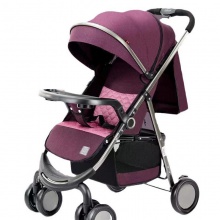 遛娃神器带餐盘玩具童车0-3岁可坐可躺单手折叠婴儿手推车轻便婴儿推车