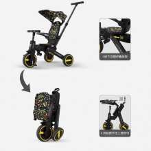 儿童三轮车遛娃手推车可折叠轻便婴儿宝宝脚踏车七合一折叠三轮车