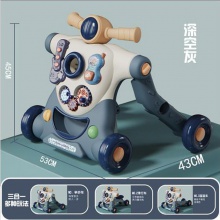 儿童三合一学步车手推仿侧翻可调节婴儿宝宝0-3岁助推车玩具礼品