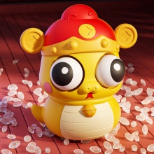 2025蛇年爆款财神蛇宝爆眼捏捏乐瞪眼玩具卡通动物弹跳玩具