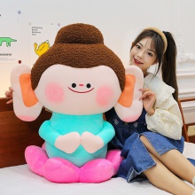 莲花佛玩偶包合什好礼佛背包可爱毛绒公仔女生日礼物毛绒玩具