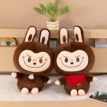 爆款围巾胸牌La布布毛绒玩具可爱公仔玩偶送女生日礼物棉花布娃娃