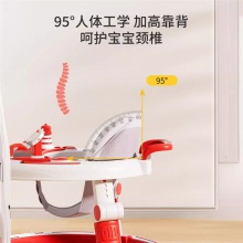 新款婴儿学步车防O型腿防侧翻宝宝学行车可调高低一键折叠学步车