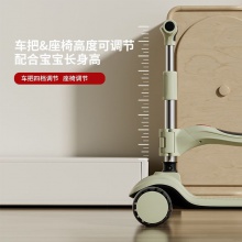 儿童脚踏蓝牙滑板车男女宝宝滑滑车三合一可折叠小孩踏板溜溜车