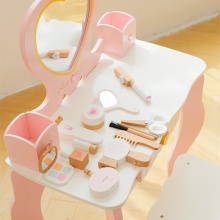 儿童木质梳妆台女孩公主化妆品玩具套装首饰盒过家家生日周岁礼物