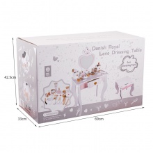 儿童木质梳妆台女孩公主化妆品玩具套装首饰盒过家家生日周岁礼物