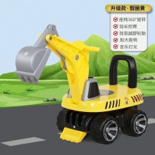 四轮滑行车儿童挖掘机恐龙挖机可360旋转男女宝宝1-3岁工程滑行车
