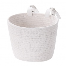 棉绳手工编织车篮车筐儿童滑板车自行车收纳筐车篓小号可拆卸