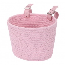 棉绳手工编织车篮车筐儿童滑板车自行车收纳筐车篓小号可拆卸